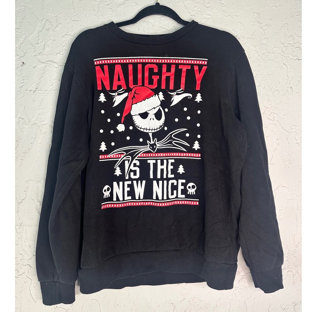 The Night Before Christmas Women's Black Oversized Sweater Size Medium